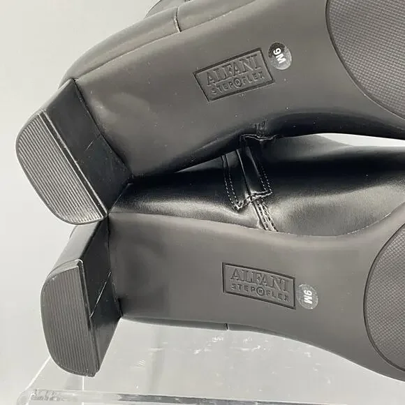 NEW Alfani Women’s PAAM Faux Leather Sleek Booties Black Size 9M - Picture 9 of 10